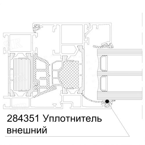 Уплотнитель накладной Schuco 284351